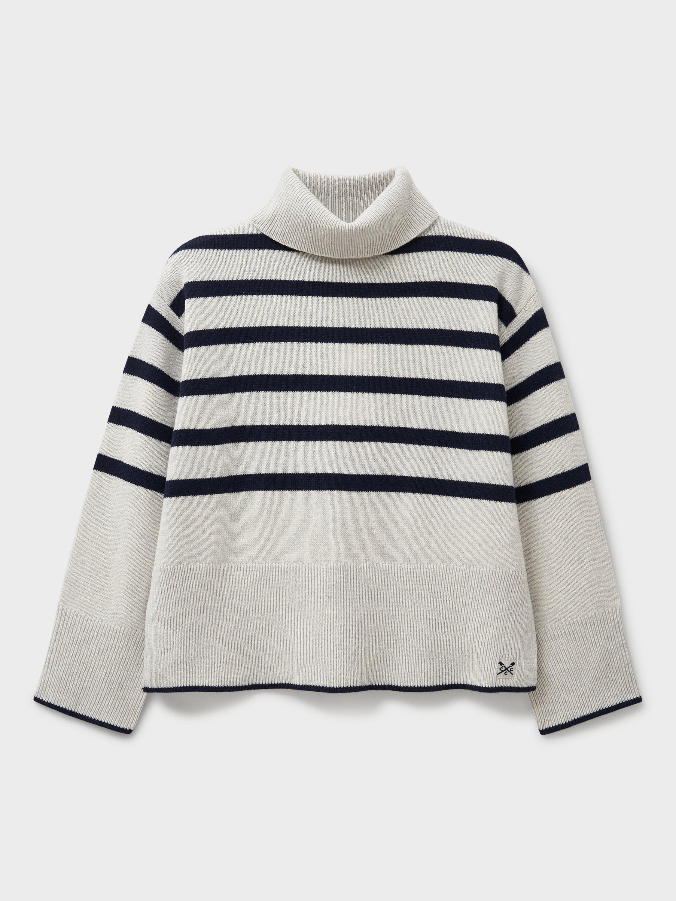 Product image 4 of 4, which shows Crew Clothing Harmony Stripe Wool Rich Jumper, Multi, 10