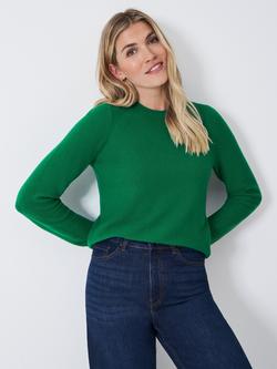 Crew Clothing Wool Crew Neck Jumper, Emerald Green