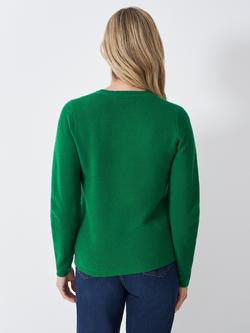 Crew Clothing Wool Crew Neck Jumper - view 2, Emerald Green