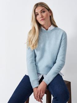Crew Clothing Wool Crew Neck Jumper, Aqua Blue