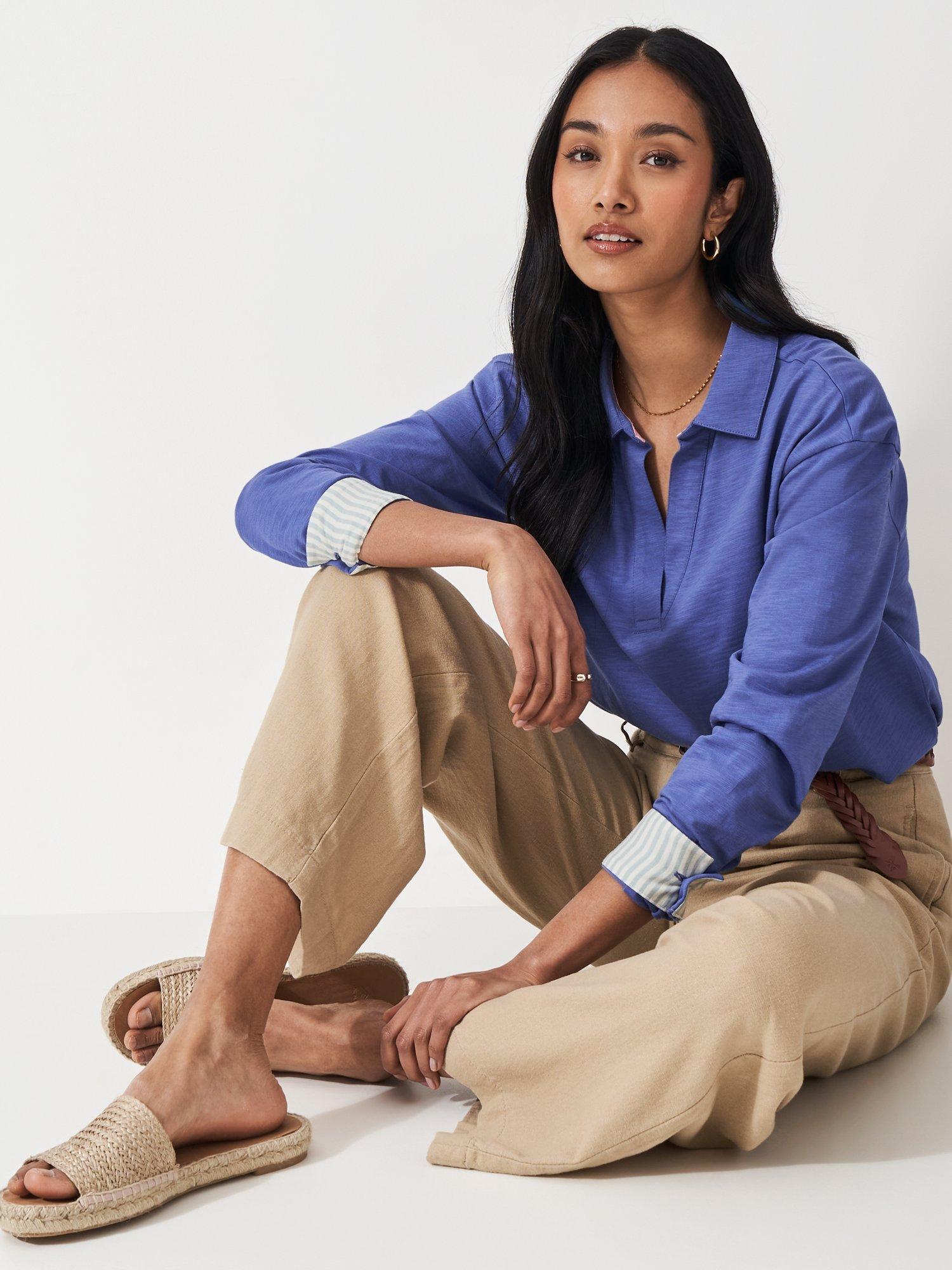 Product image 3 of 5, which shows Crew Clothing Long Sleeve Shirt, Dark Blue, 10