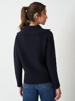 Crew Clothing Relaxed Fit Super Soft Jumper, Navy Blue - view 2, Navy Blue