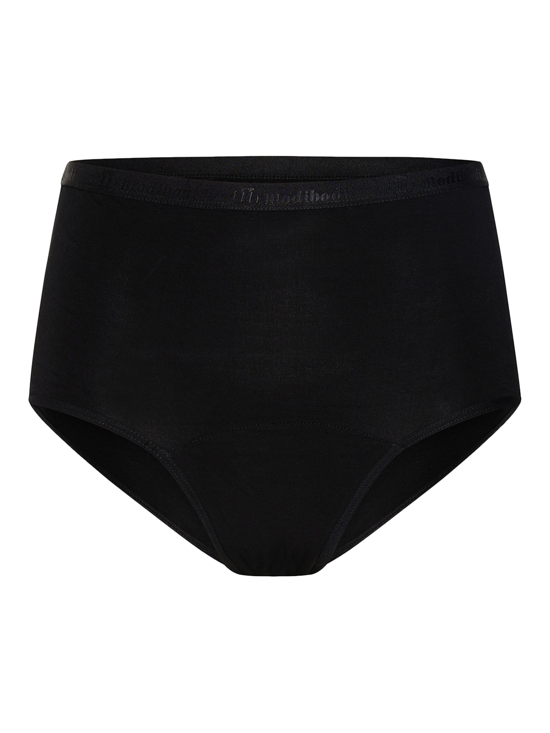 Product image 5 of 6, which shows Modibodi Full Brief Period Pants, Moderate Flow, Black, 10