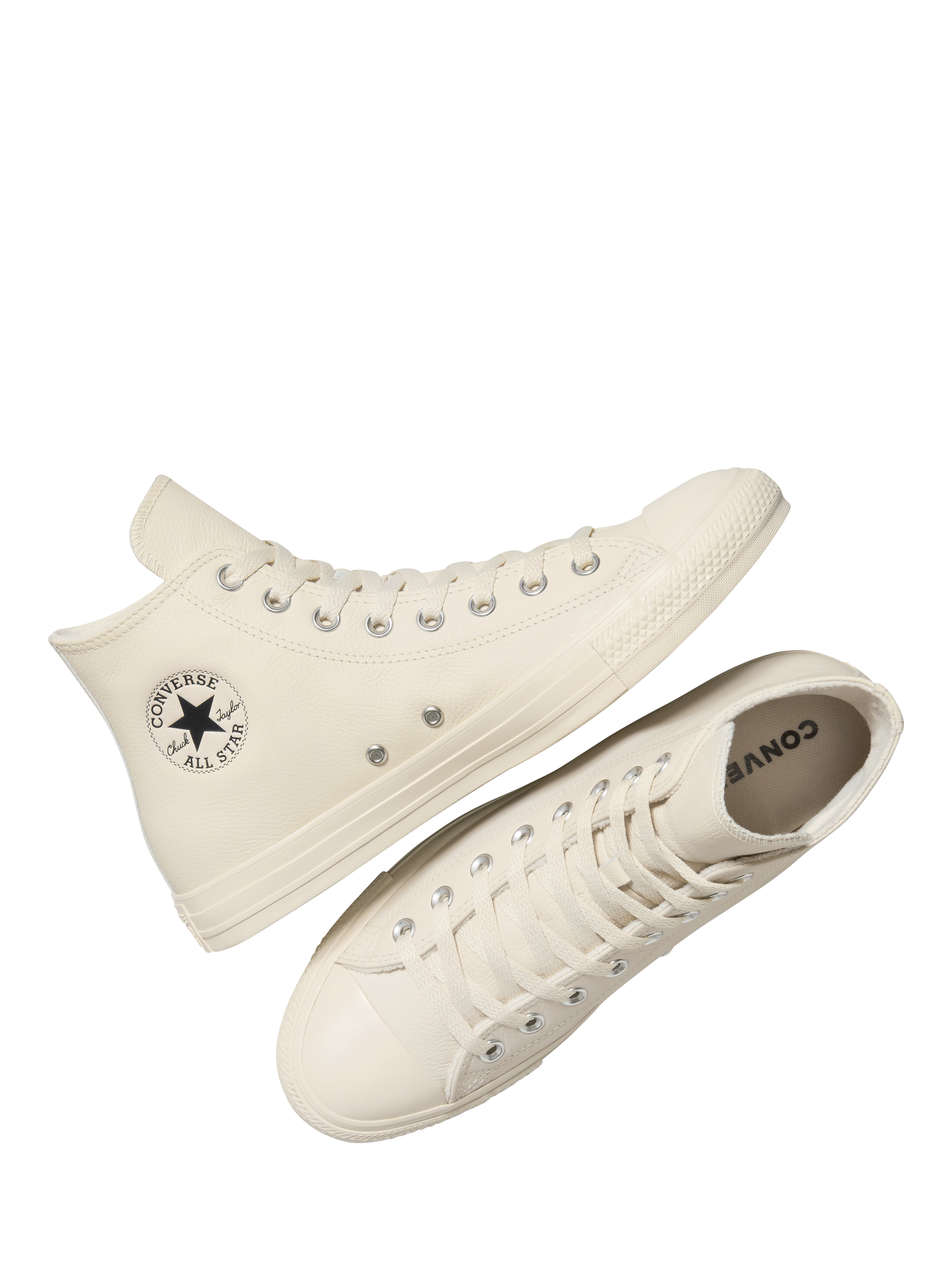 Product image 2 of 4, which shows Converse Chuck Taylor All Star Hi-Top Warm Lined Leather Trainers, Light Dune, 7