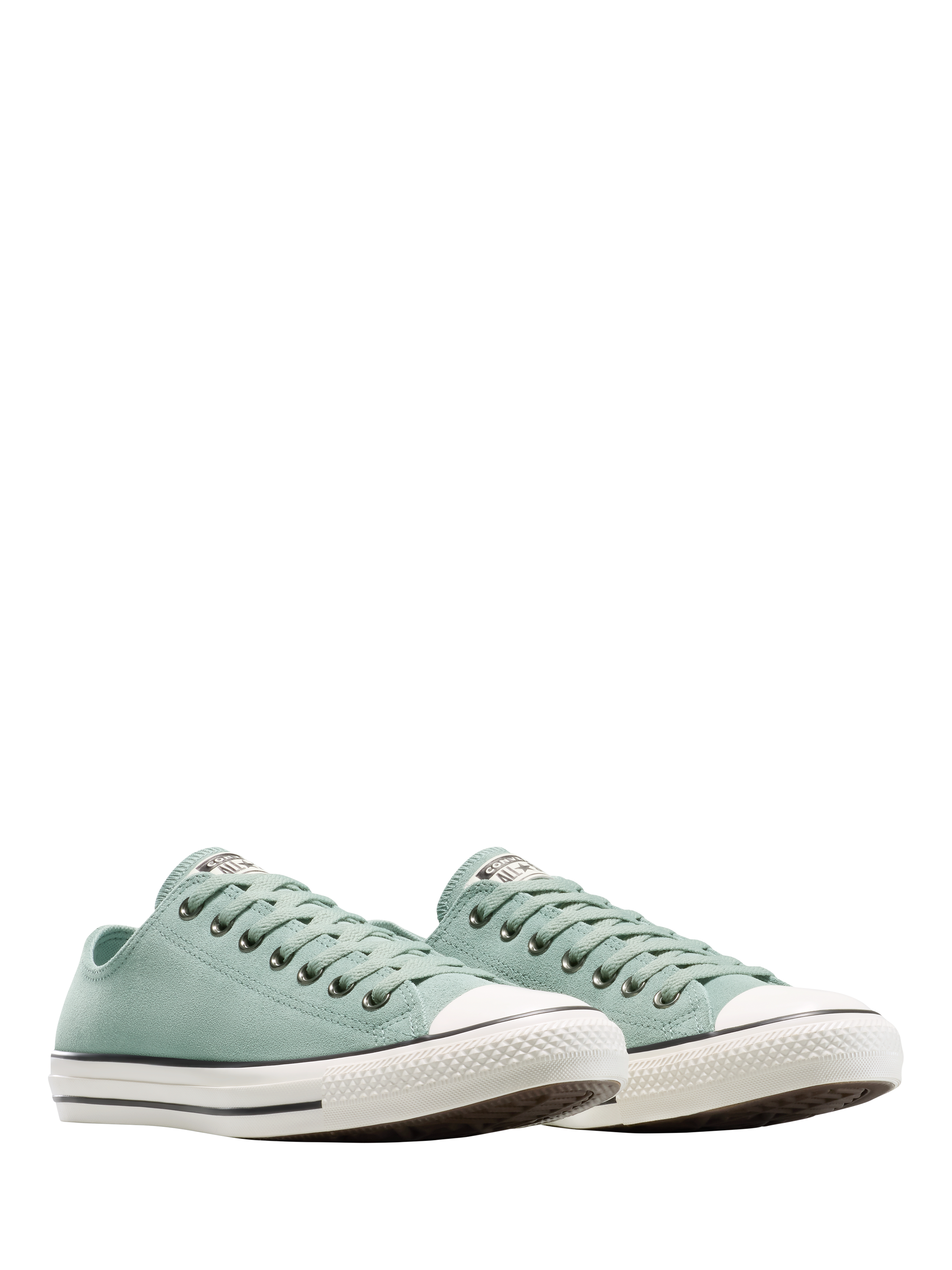 Product image 2 of 4, which shows Converse Chuck Taylor All Star Low Top Suede Trainers, Mountain Teal, 8