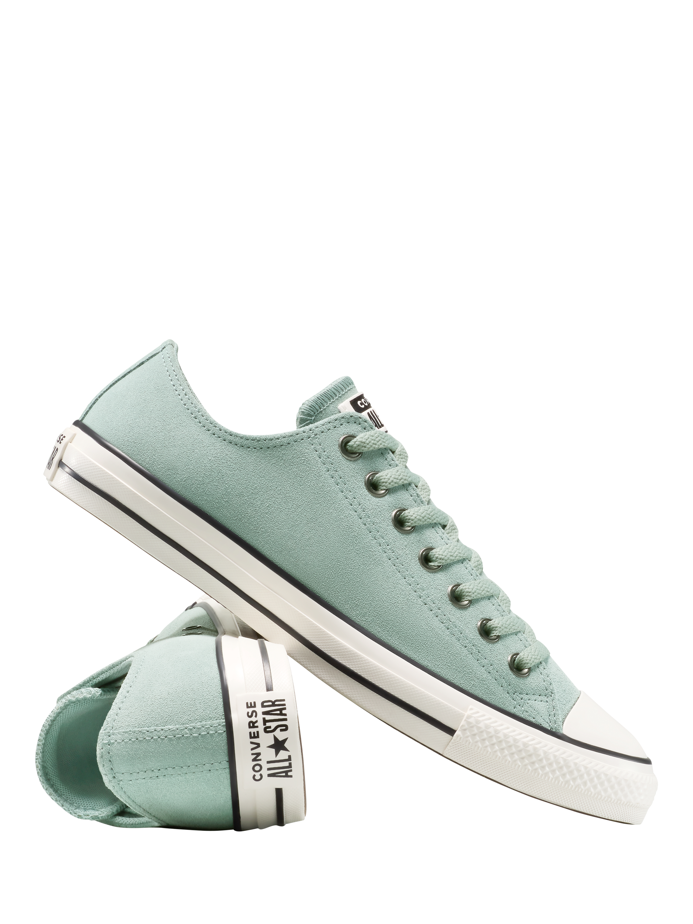 Product image 3 of 4, which shows Converse Chuck Taylor All Star Low Top Suede Trainers, Mountain Teal, 8