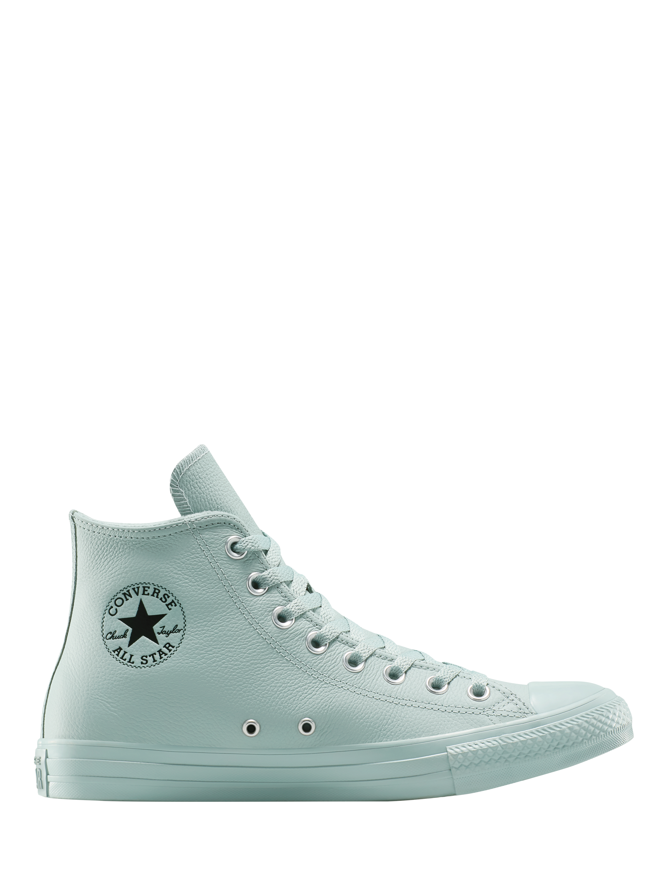Product image 1 of 4, which shows Converse Chuck Taylor All Star Hi-Top Warm Lined Leather Trainers, Mountain Teal, 8