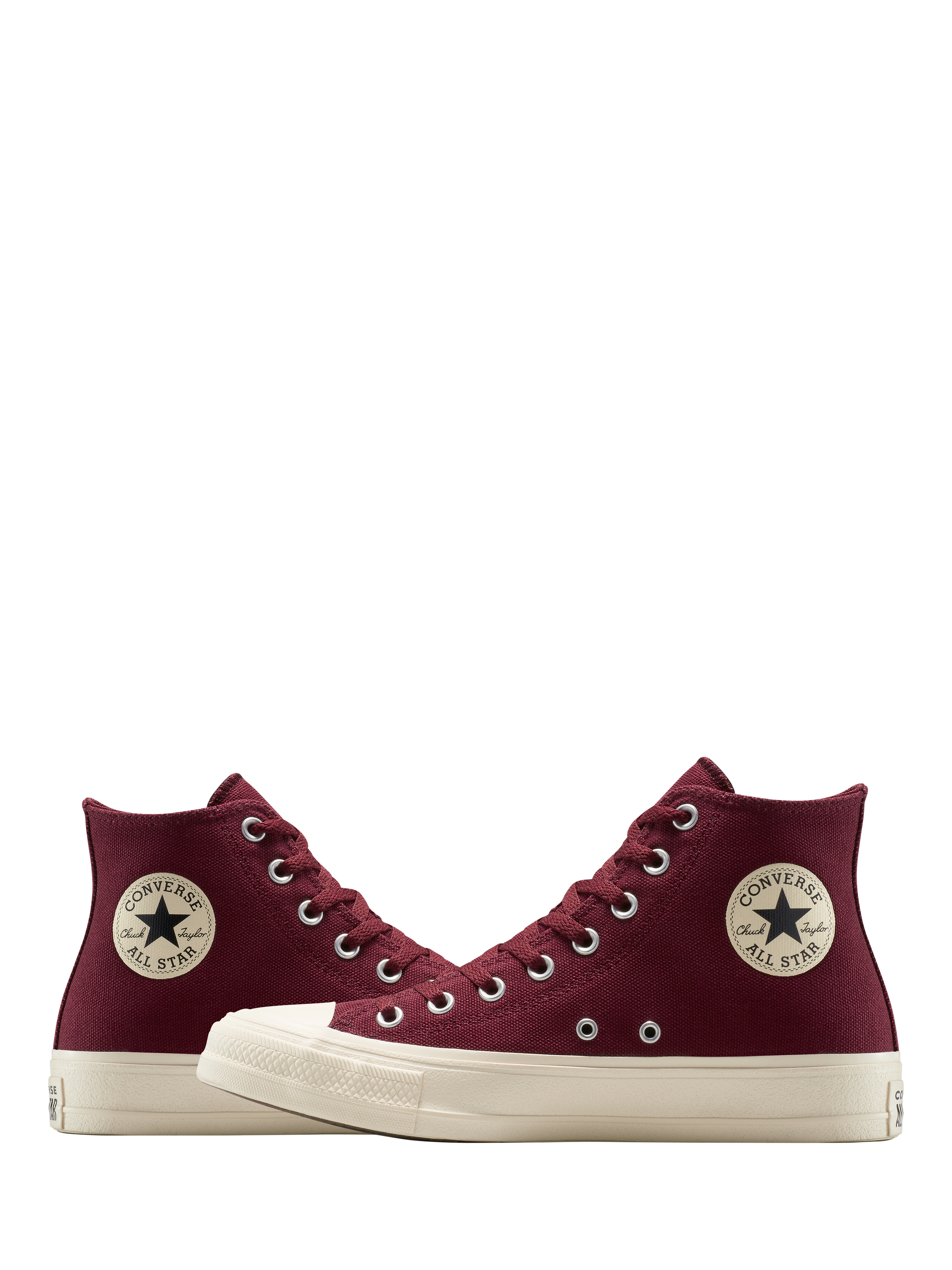 Product image 2 of 4, which shows Converse Chuck Taylor All Star Double Protected Hi-Top Trainers, Bordeaux, 8