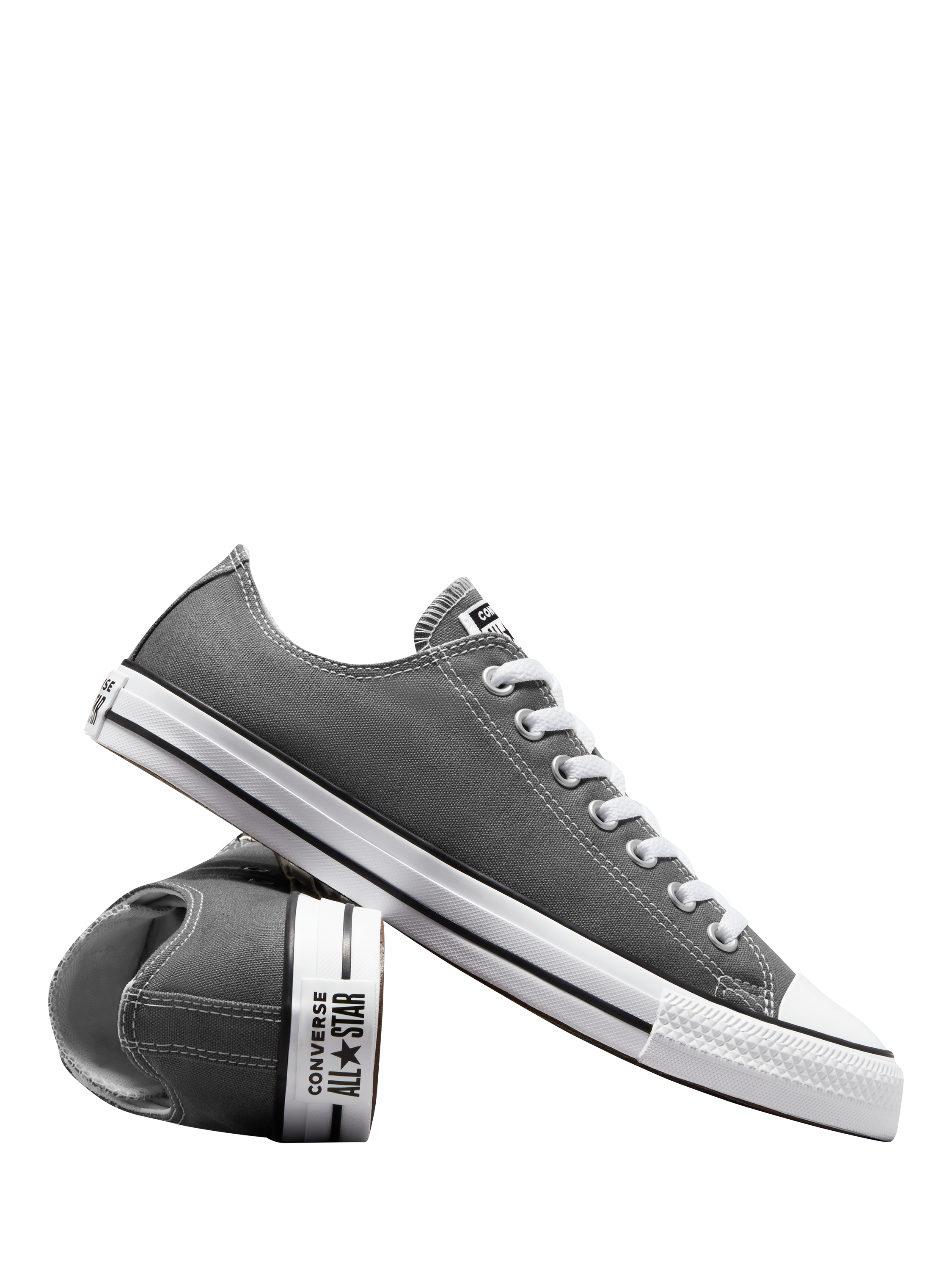 Product image 2 of 4, which shows Converse Chuck Taylor All Star Low Top Trainers, Charcoal, 7