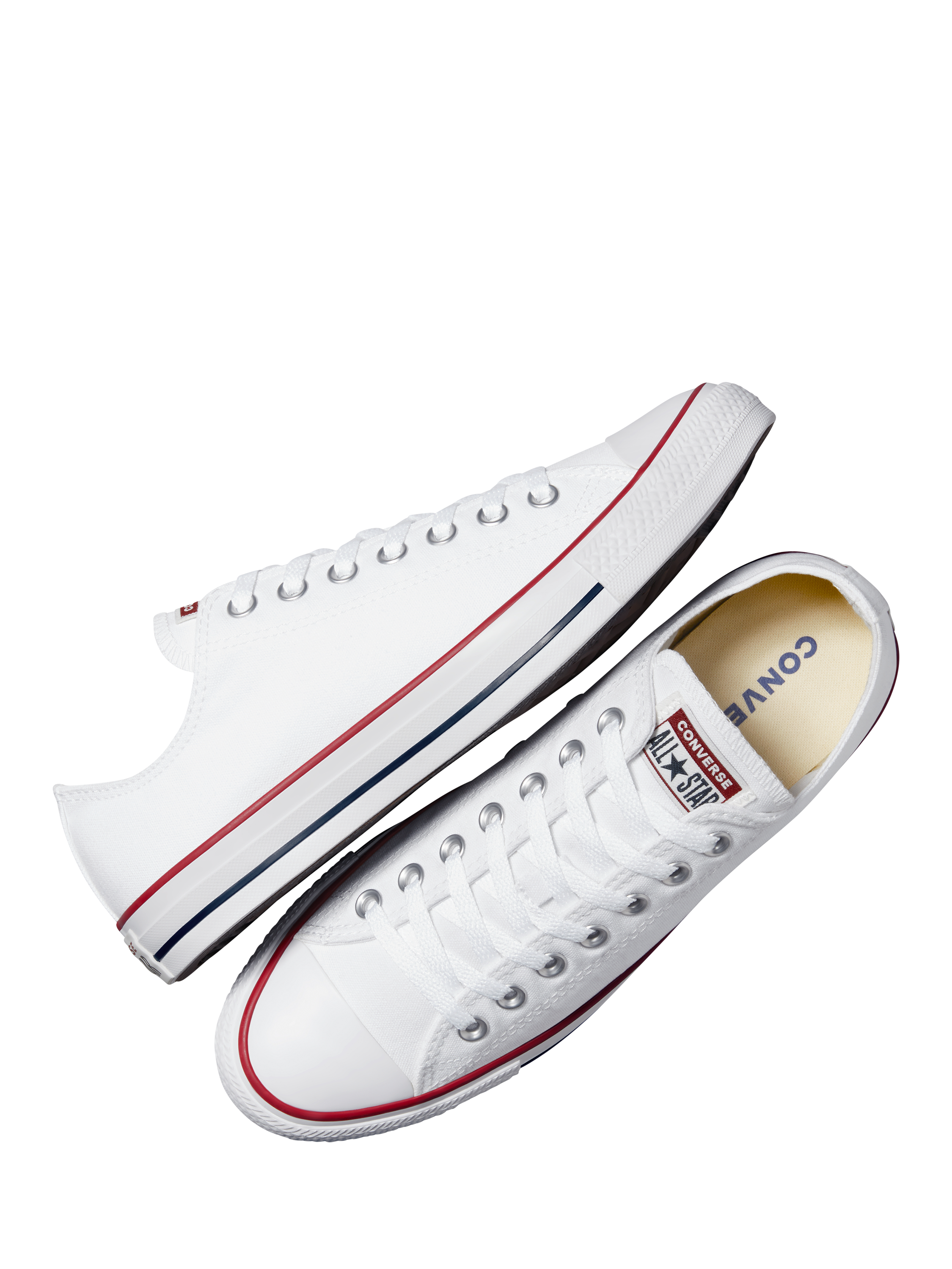 Product image 2 of 4, which shows Converse Chuck Taylor All Star Low Top Trainers, Optic White, 8