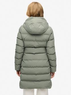 Superdry City Mid Length Padded Jacket - view 2, Freestyle Green