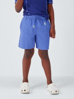John Lewis Kids' Textured Swim Shorts, Blue, Blue
