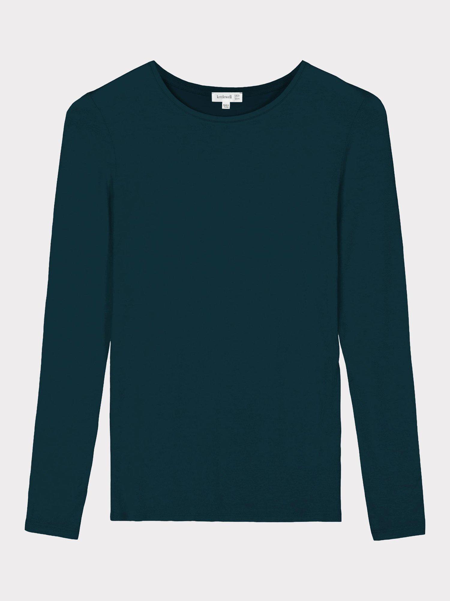 Product image 4 of 4, which shows Celtic & Co. Crew Neck Long Sleeve Top, Marine Navy, 8