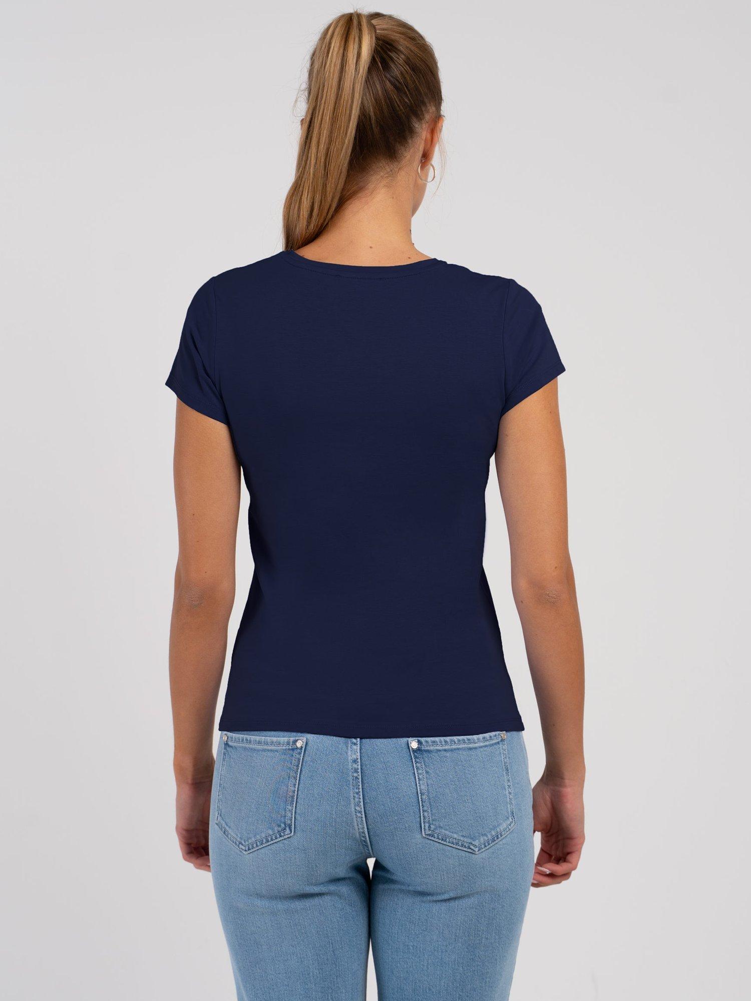 Product image 2 of 5, which shows Celtic & Co. Everyday Cotton T-Shirt, Navy, 8
