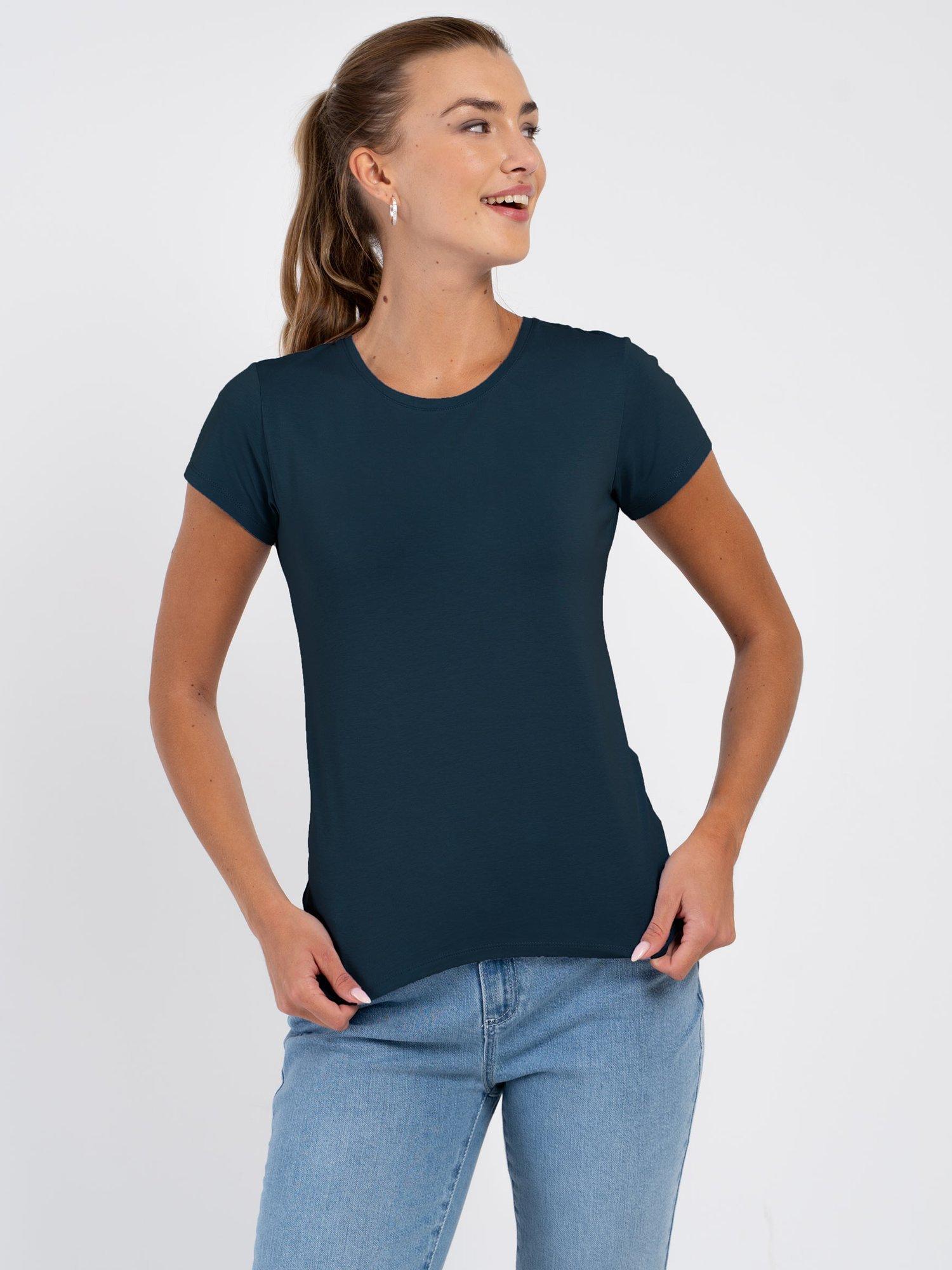 Product image 1 of 3, which shows Celtic & Co. Everyday Cotton T-Shirt, Marine Navy, 8