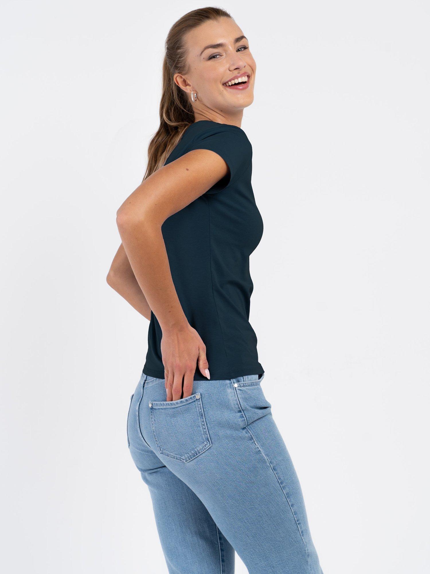 Product image 2 of 3, which shows Celtic & Co. Everyday Cotton T-Shirt, Marine Navy, 8