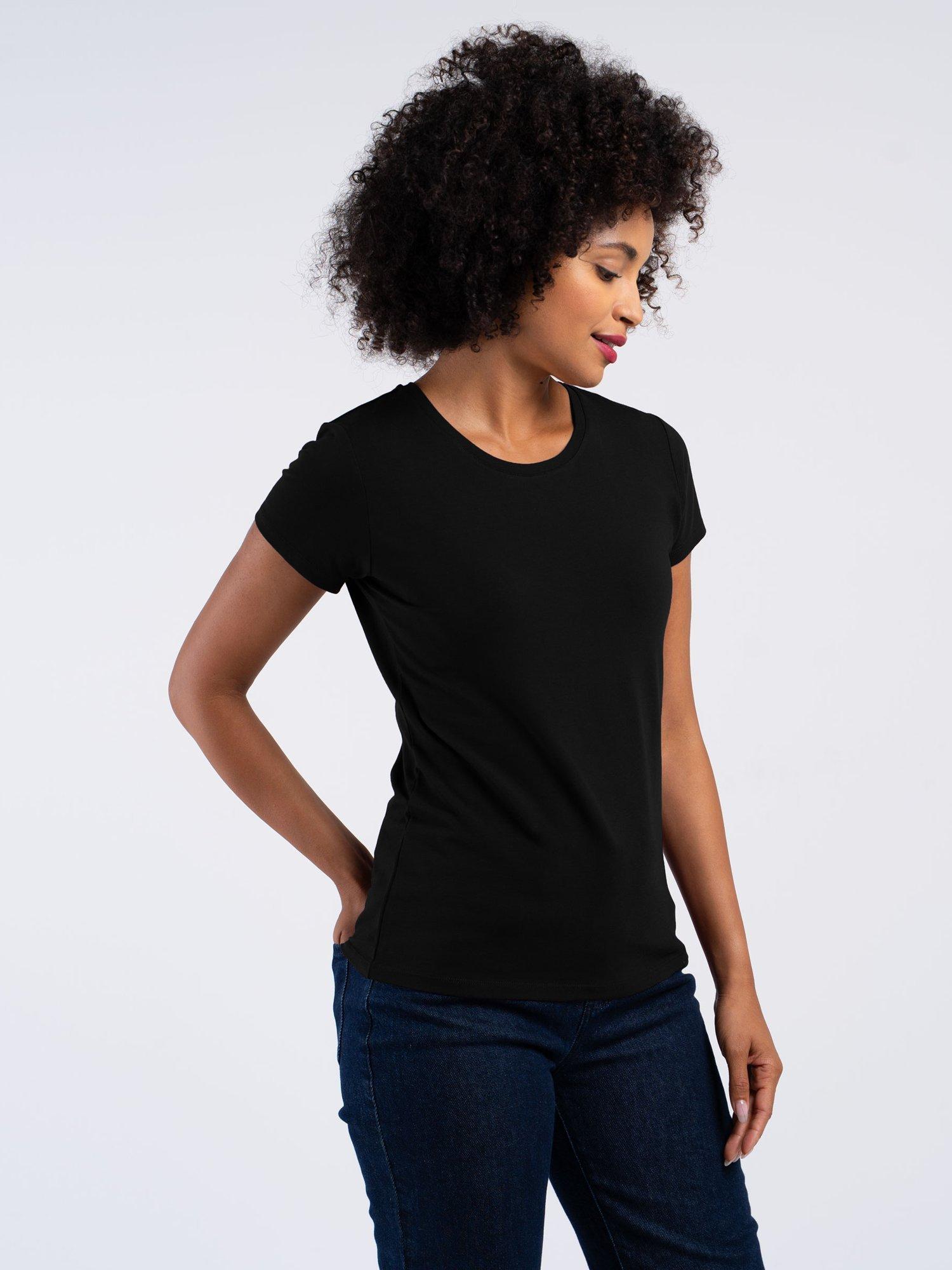 Product image 3 of 5, which shows Celtic & Co. Everyday Cotton T-Shirt, Black, 8
