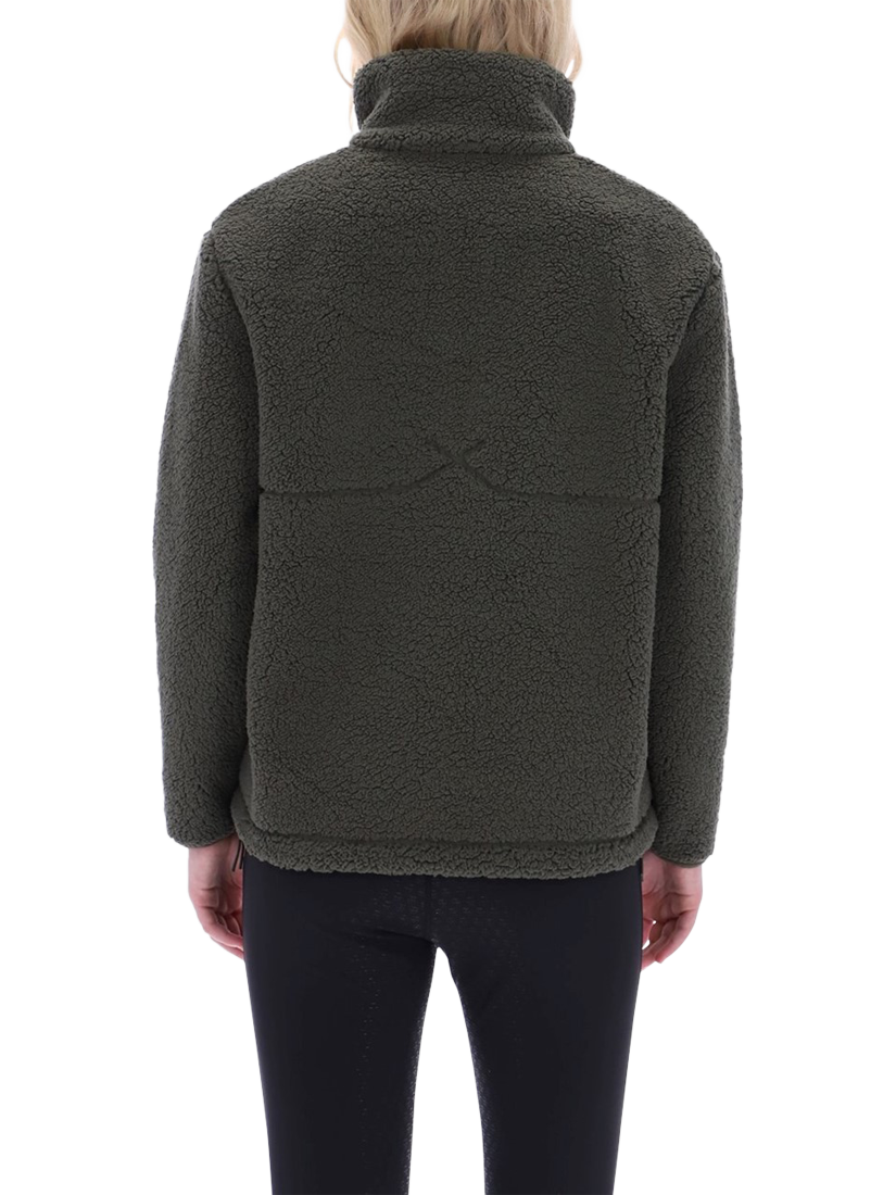 Product image 2 of 4, which shows Hunter Tiorga 1/4 Zip Borg Fleece  Jacket, Kambaba, XS