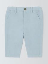 John Lewis Heirloom Collection Baby Linen Blend Trousers, Celestial Blue