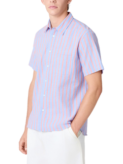 La Paz Alegre Stretch Cotton Stripe Shirt, Sunset/Stripes, Sunrise/Stripes