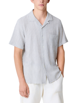 La Paz Silviera Stripe Short Sleeve Shirt, Grey, Grey