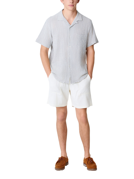 La Paz Silviera Stripe Short Sleeve Shirt, Grey - view 2, Grey