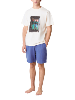 La Paz Cotton Regular Fit Short Sleeve Graphic T-Shirt, Cream/Multi - view 2, Cream/Multi