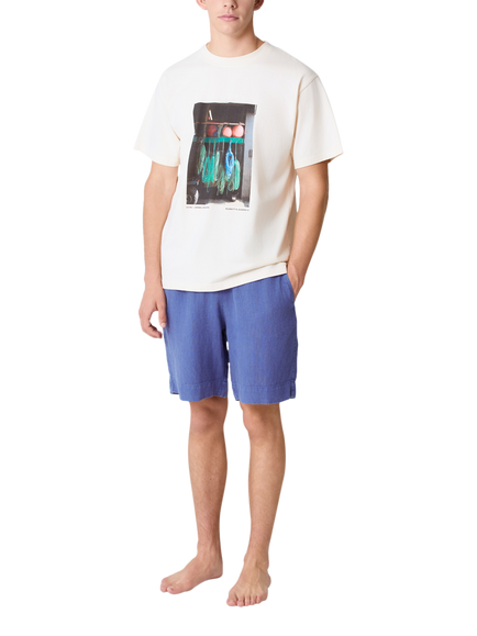 La Paz Cotton Regular Fit Short Sleeve Graphic T-Shirt, Cream/Multi - view 2, Cream/Multi