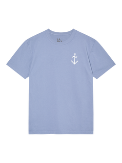 La Paz Cotton Regular Fit Short Sleeve Logo T-Shirt, Indigo/Off White - view 2, Indigo/Off White