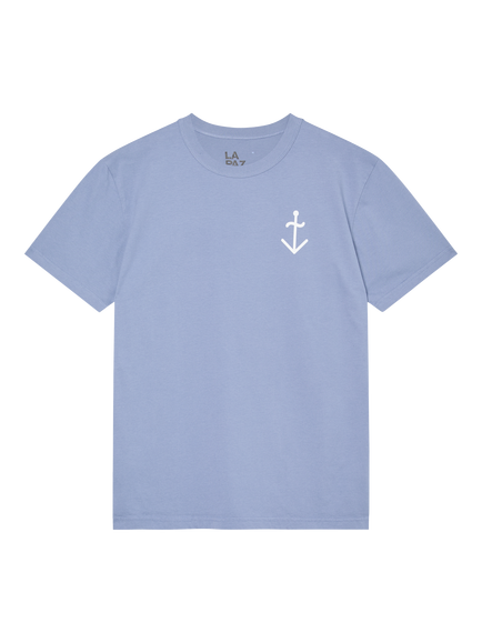 La Paz Cotton Regular Fit Short Sleeve Logo T-Shirt, Indigo/Off White - view 2, Indigo/Off White