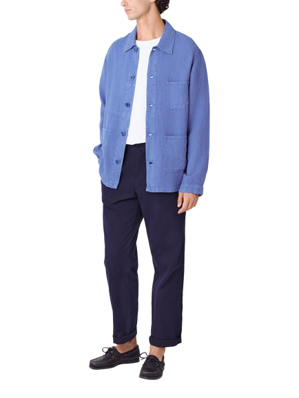 La Paz Baptista Worker Jacket, Indigo Linen, Indigo Linen
