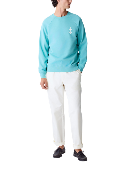 La Paz Cunha Cotton Logo Sweatshirt, Green/Off White - view 2, Green/Off White