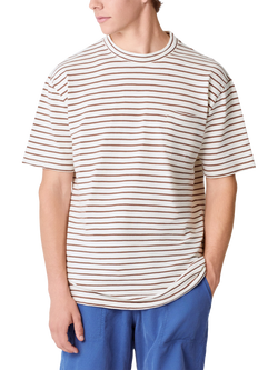 La Paz Cotton Blend Regular Fit Stripe Pocket Detail T-Shirt, Aztec Brown, Aztec Brown