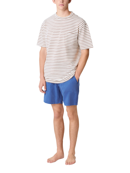 La Paz Cotton Blend Regular Fit Stripe Pocket Detail T-Shirt, Aztec Brown - view 2, Aztec Brown