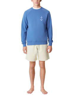 La Paz Cunha Cotton Print Graphic Sweatshirt, Paz Indigo, Paz Indigo