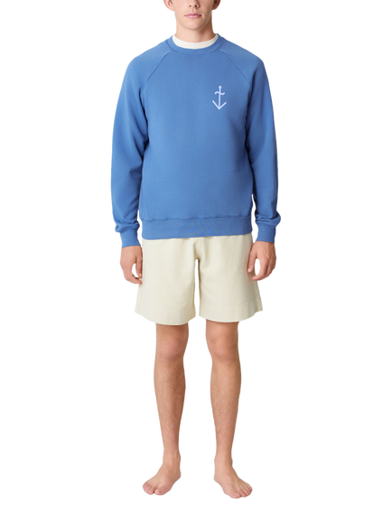 La Paz Cunha Cotton Print Graphic Sweatshirt, Paz Indigo, Paz Indigo
