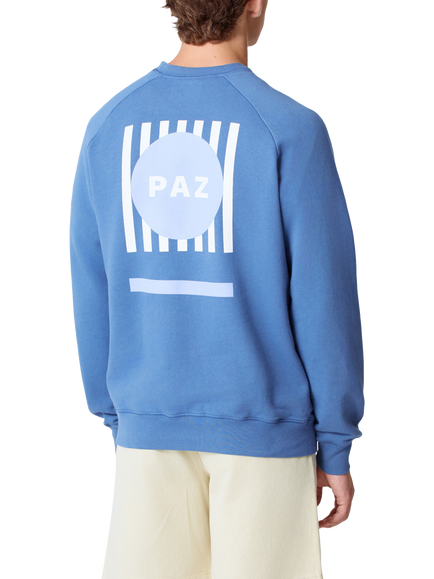 La Paz Cunha Cotton Print Graphic Sweatshirt, Paz Indigo - view 2, Paz Indigo