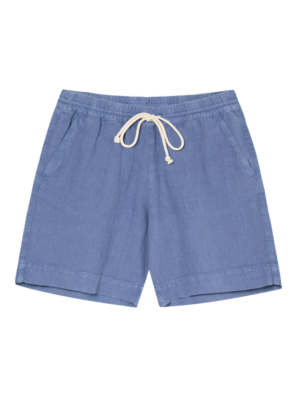 La Paz Relaxed Linen Shorts, Indigo, Indigo