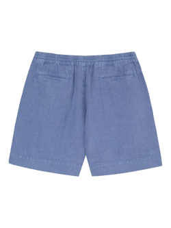 La Paz Relaxed Linen Shorts, Indigo - view 2, Indigo