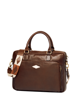 Pampeano Mensajero Leather Briefcase, Brown
