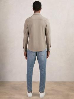 Reiss Forsithe Cotton Blend Shirt - view 2, Oatmeal
