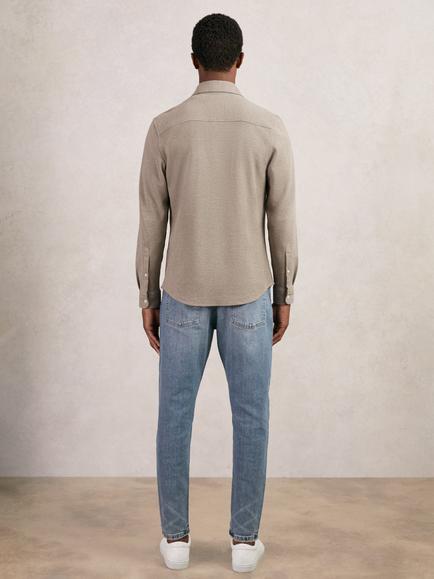 Reiss Forsithe Cotton Blend Shirt - view 2, Oatmeal
