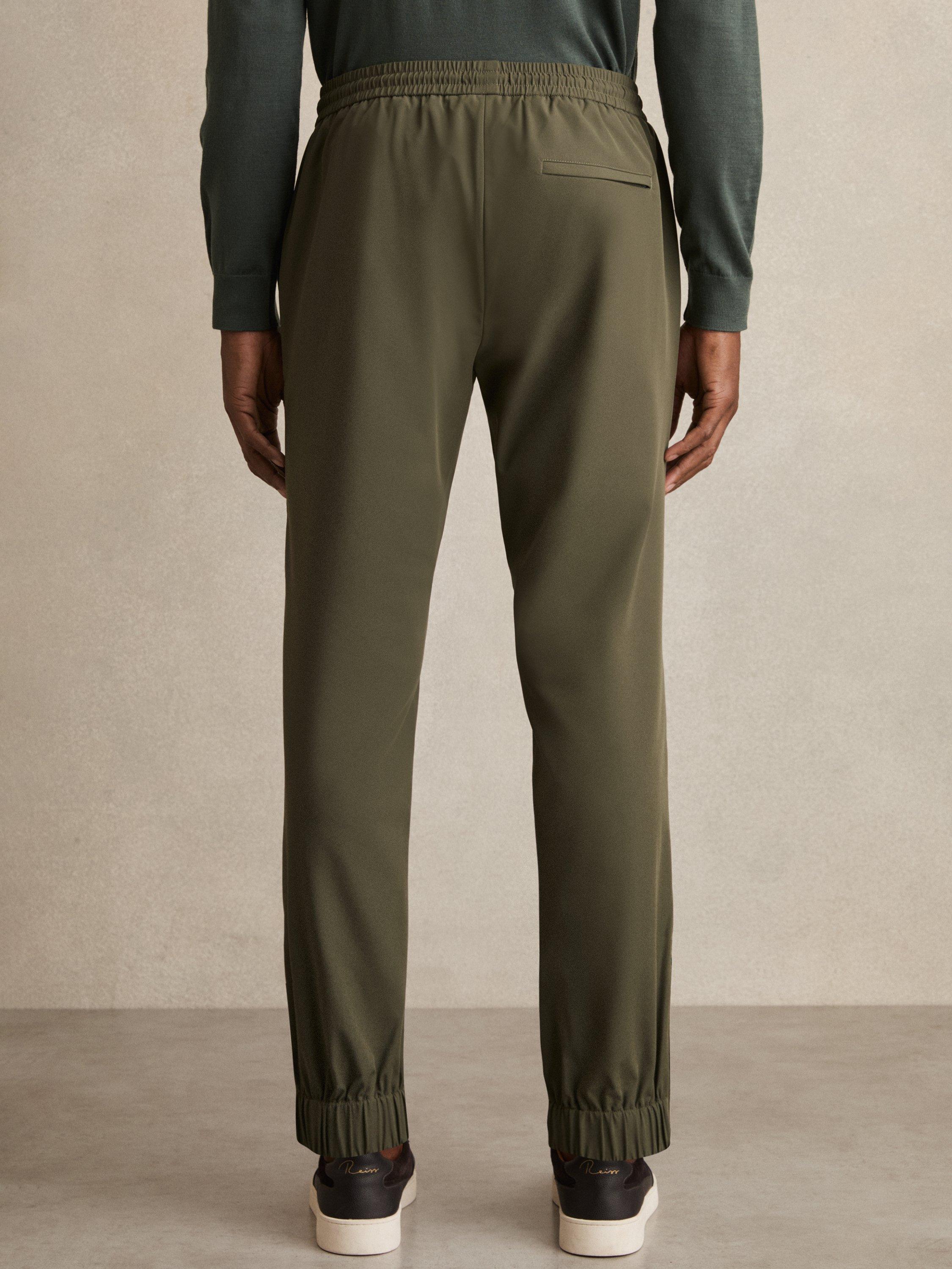 Product image 5 of 5, which shows Reiss Climb Tapered Joggers, Green, 28R