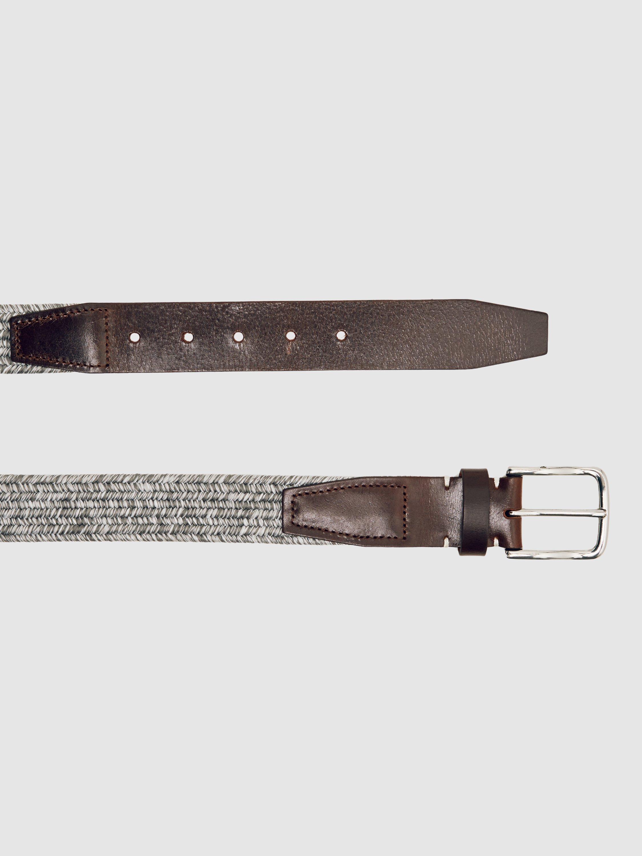 Product image 3 of 4, which shows Reiss Welling Soft Belt, Soft Grey, 28R