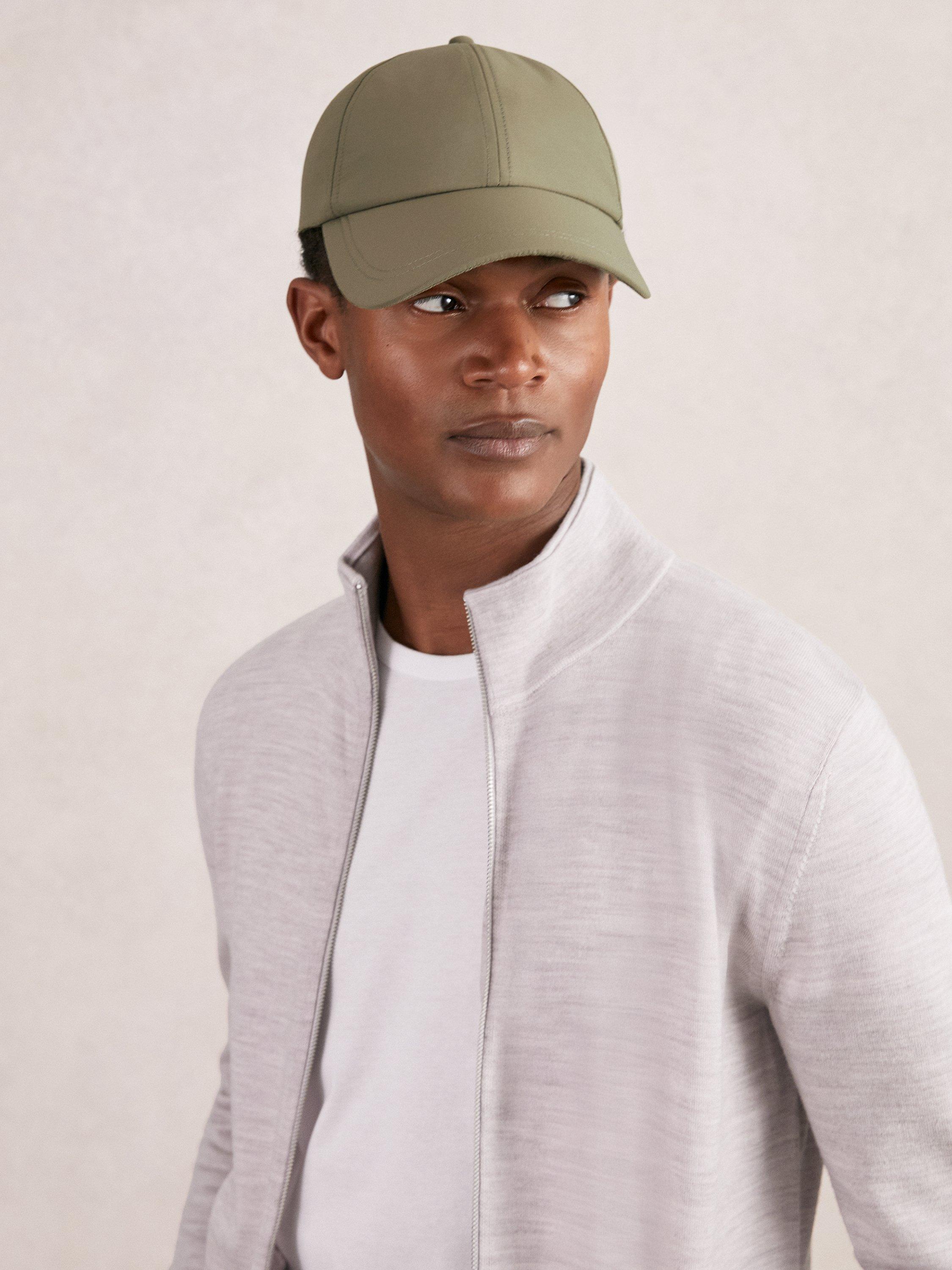 Product image 3 of 5, which shows Reiss Paxton Baseball Cap, Sage Green
