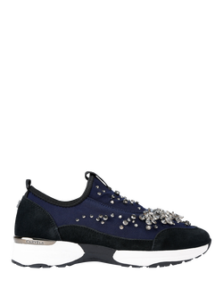 Carvela Tempo Jewel Slip-On Trainers, Navy, Navy