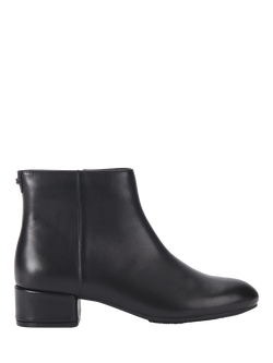 Carvela Gaia Leather Ankle Boots, Black, Black