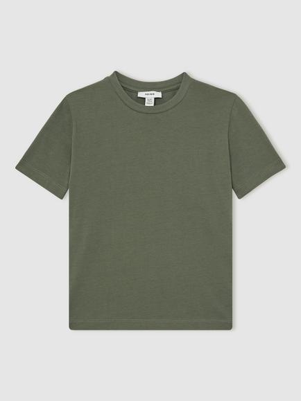 Reiss Kids' Bless T-Shirt, Dark Sage