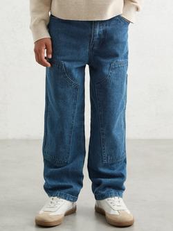 Reiss Kids' Hydro Straight Fit Jeans, Mid Blue, Mid Blue