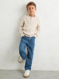 Reiss Kids' Hydro Straight Fit Jeans, Mid Blue - view 2, Mid Blue